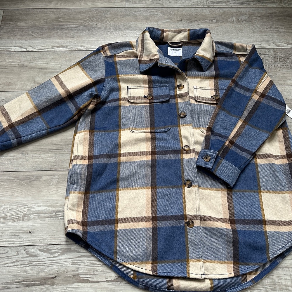 Shacket - Old Navy XXL - Blue and Brown NWT